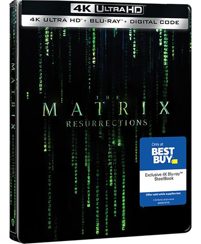 4k Ultra Hd + Blu-ray Matrix Resurrections / Steelbook