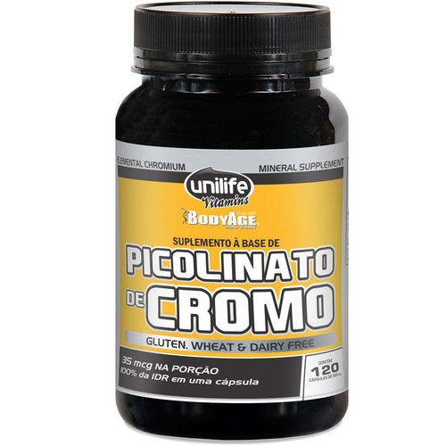 Picolinato De Cromo 120 Cápsulas Unilife