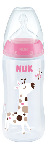 NUK First Choice mamadeira controle de temperatura s2 girl cor rosa 300ml