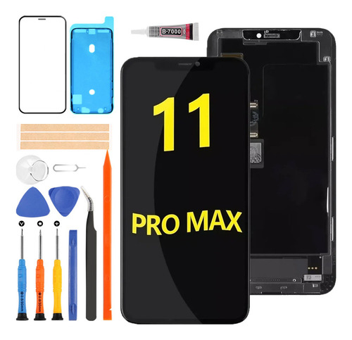 Para iPhone 11 Pro Max A2161 Pantalla Táctil Lcd Incell Color Negro