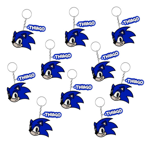 Llaveros De Sonic Con Nombre Impresion 3d X25