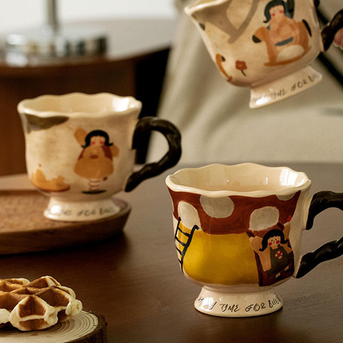 / Taza De Café De Cerámica, Taza De Té Con Agarre Cómodo,