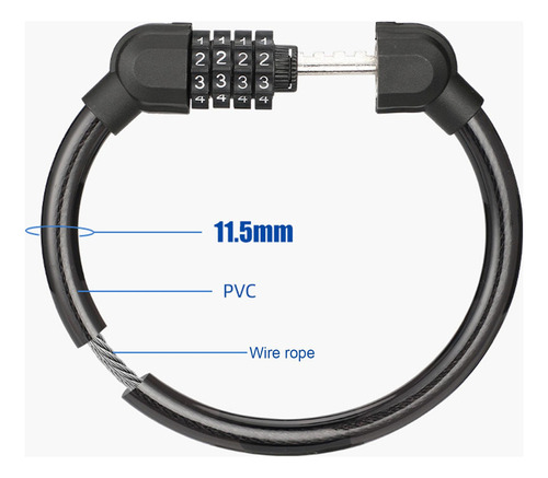 Bloqueo De Seguridad Bike Lock De 4 Dígitos Para Monopatines