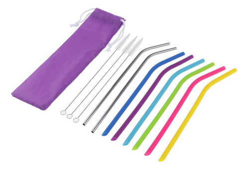 Reutilizables 6pcs Silicona 2pcs Acero Inoxidable 3pcs