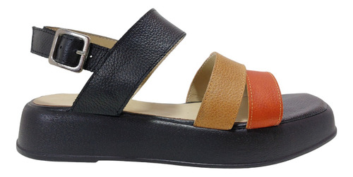 Sandalias Urbanas Cuero Vacuno Riot Dana Mujer Bajas Verano