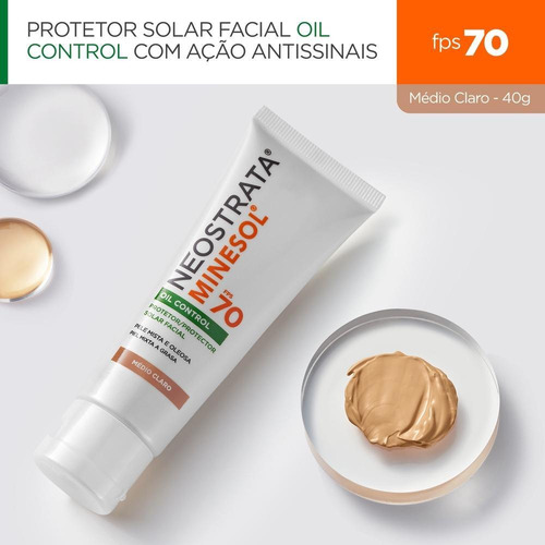 Protetor Minesol Oil Control Fps70 Médio Claro 40g Neostrata