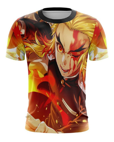 Playera Sublimada Rengoku D2 Demon Slayer Tallas Extra