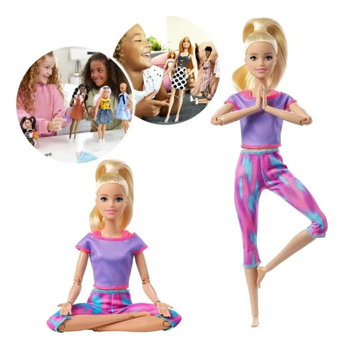 Barbie Made To Move Yoga Rosa