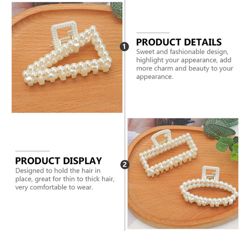 Juego De Pinzas De Pelo Con Forma De Perlas De Estilo Mixto