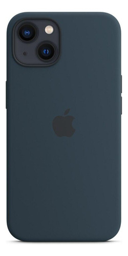 Capa Com Magsafe Para iPhone 13 Apple, Silicone Azul-abissal