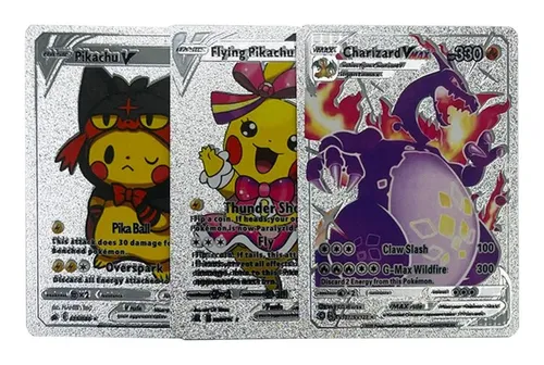 Pack 3 Sobres Cartas Pokemon Plateada Laminada Mas Estuche S