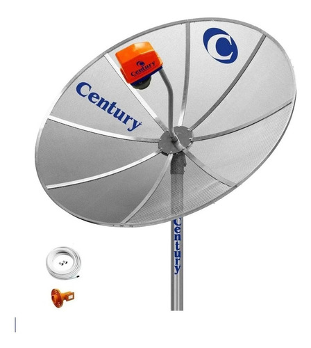 Imagen 1 de 6 de Antena Satelital Banda C Y Ku, 1.70 Mts + Cable Rg6 + Lnb