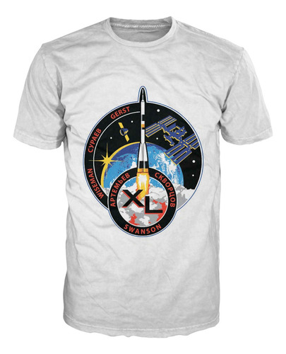 Camiseta Nasa Spacex Misiones Personalizable Moda Geek 48