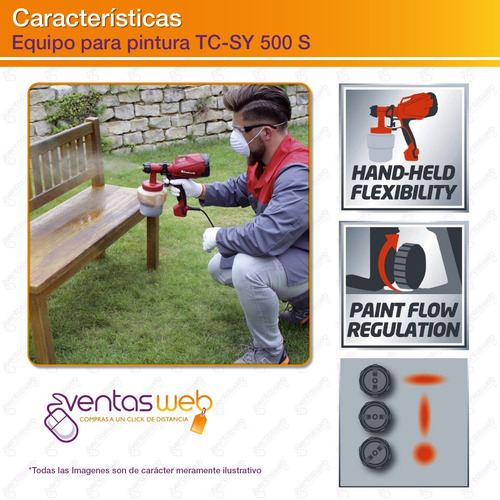Equipo Maquina De Pintura Pistola De Pintar Einhell 500 W