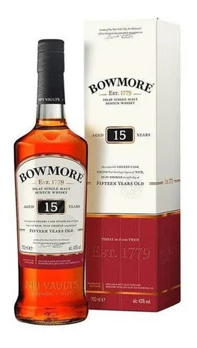 Whisky Bowmore 15 Anos Sherry Cask Finish 700ml 43% - Single