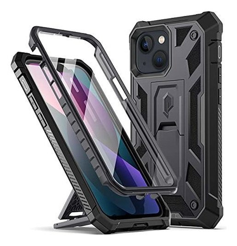 Imagen 2 de 7 de Poetic Funda iPhone 13 Mini C/ Soporte + Mica Serie Spartan