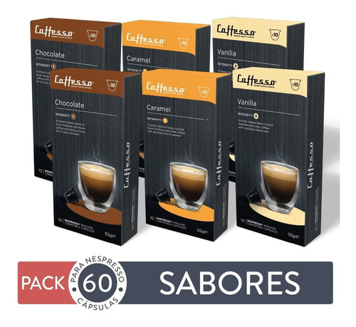 Pack 60 Cápsulas Sabores - Para Nespresso