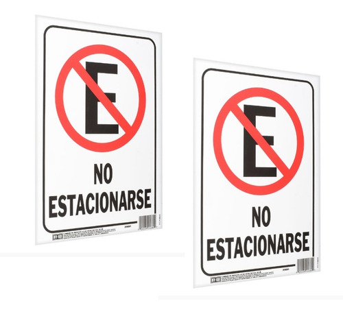 Imagen 1 de 4 de Letrero Cartel No Estacionarse Cochera (2 Piezas)