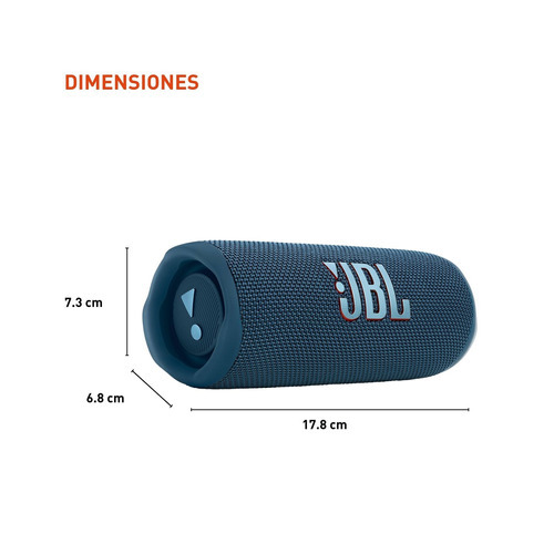 Imagen 6 de 9 de Bocina JBL Flip 6 portátil con bluetooth waterproof azul