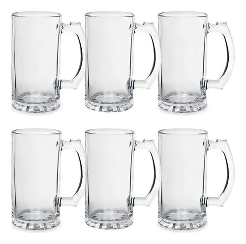 Canecas De Chopp P/ Sublimação Vidro Jateada 460ml 12 Un