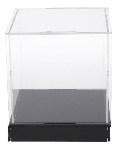 Vitrina De Acrílico Transparente Con Base Negra, Encimera B