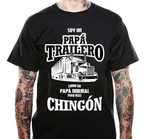 Comprar Playera Papà Trailero Personalizada Oficios Trabajos Cumplea