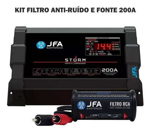 Fonte Automotiva Jfa Storm 200a 3000w Para Carro/caminhonete