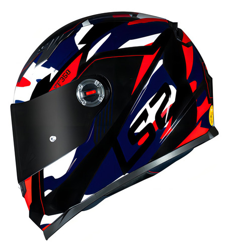 Casco Integral Para Moto LS2 FF358 Tank Azul Rojo Blanco Talle S