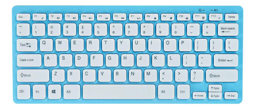 Teclado Com Fio 78 Chaves Compactos Práticos, Azul