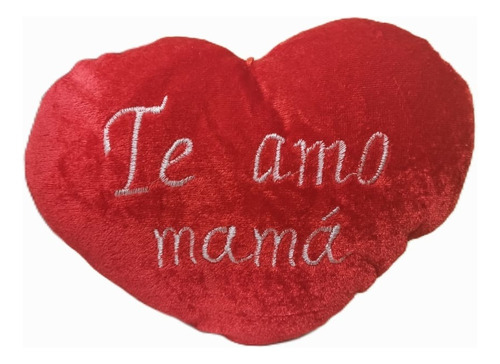 Almohadón Corazón Rojo Día De La Madre 20cm