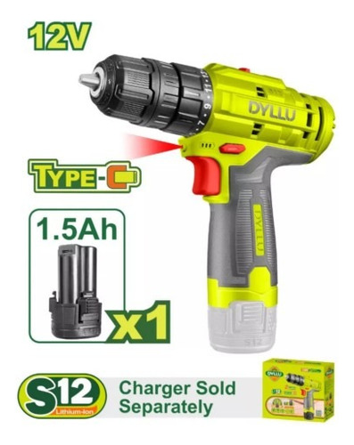 Taladro Atorillador A Bateria Inalambrico 12v Dyllu By Total