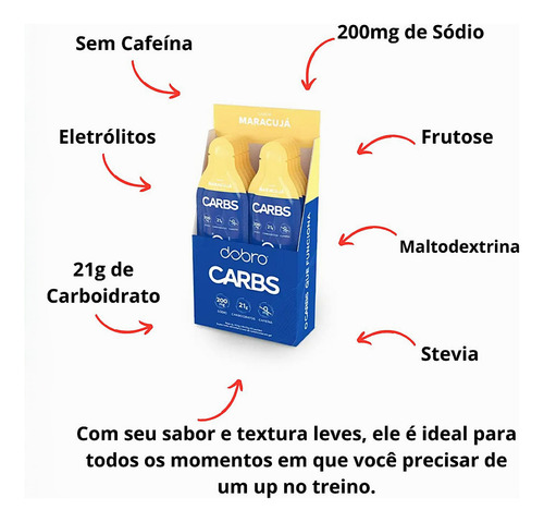 Carbs Gel - Repositor Energético Cx 10 Unid (10x30g) Dobro