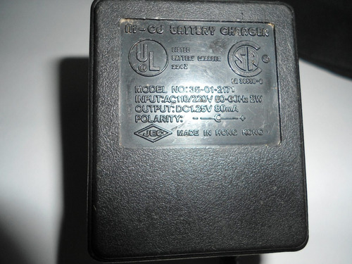 Transformador Cargador De 1,25 Voltios 80ma = 1 Bateria Aaa