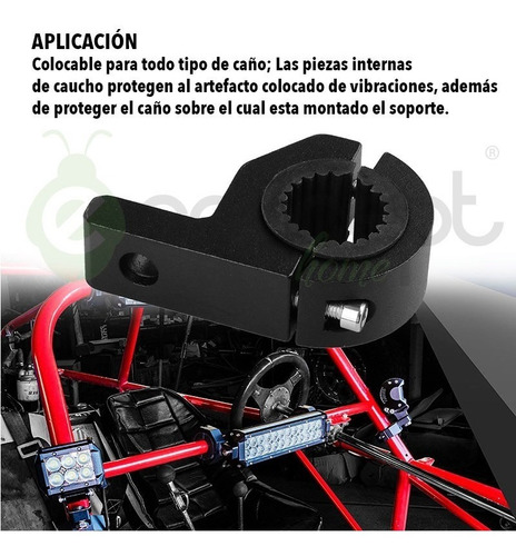 Imagen 8 de 10 de Soporte Universal Para Faro Axiliar Led X 2