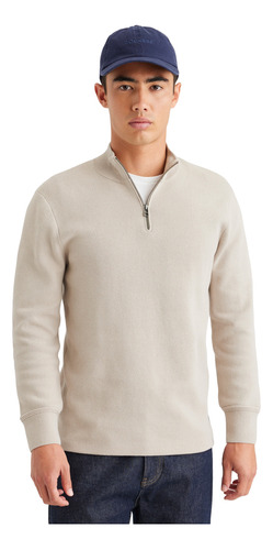 Sweater Hombre Quarter Zip Regular Fit Beige Dockers