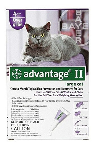 Advantage 2 Antipulgas Para Gatos 9 Lbs, 4 Meses.