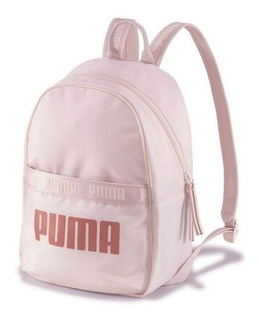 mochila puma rosa metalica