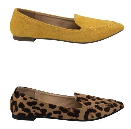 Balerinas Dama Kitde 2 Pares Amarilo Y Animal Print!!