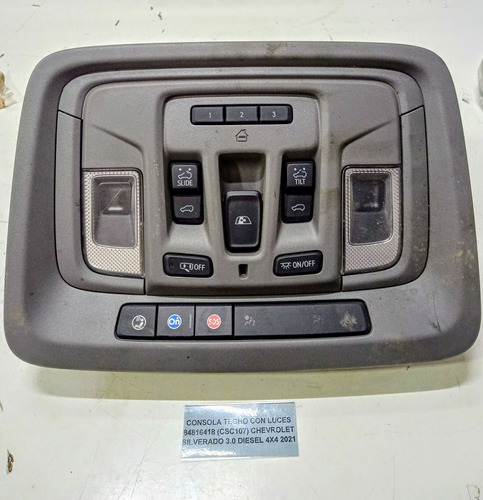 Consola Techo Con Luces  Chevrolet Silverado 3.0 2021