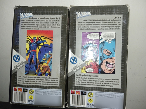 Lote 2 Películas Vhs X Men Serie Animada En Español Latino (Usado)