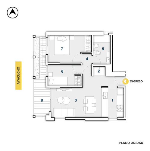 Venta Departamento 2 Dormitorios Rosario