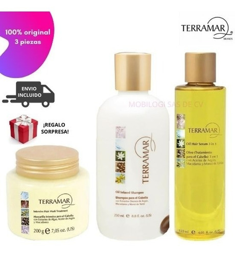 Set Terramar Oleo, Shampoo, Mascarilla Y Envió 100% Original