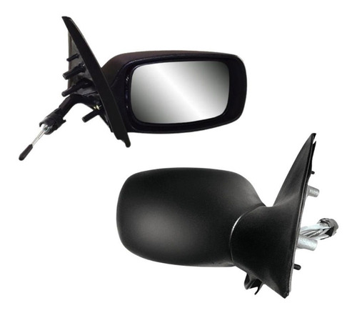 Par Espelho Retrovisor Escort 1997 A 2004 Preto Com Controle