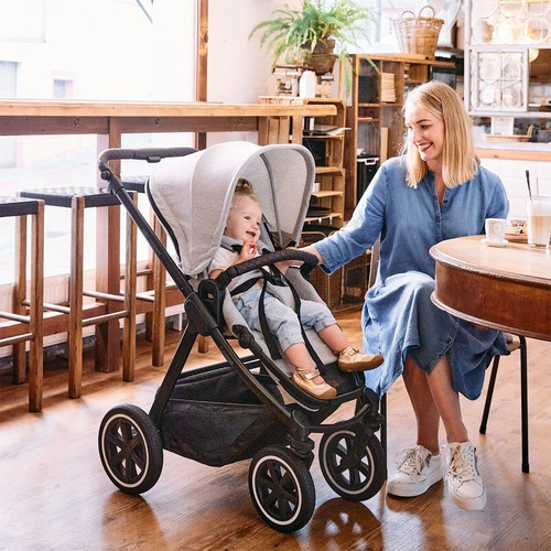 Carrinho Bebe Reversível Compacto Travel System Abc Design Cor Mineral