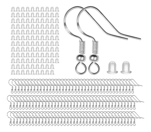 Ganchos Para Aretes De Plata De Ley 925, 120 Unidades/60 Par