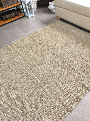 Alfombra Enrollable Yute 200x90 Cm Ancho 90 cm Diseño de la tela Liso Largo 200 cm