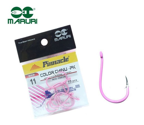Anzol Pinnacle Color Chinu Pink Nº 9 (2,30cm) - 10 Peças