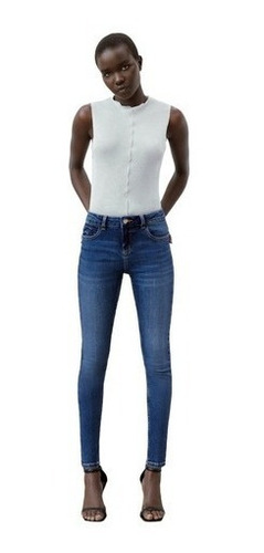 Jeans Tiro Medio De Dama Zara - Skinny Fit