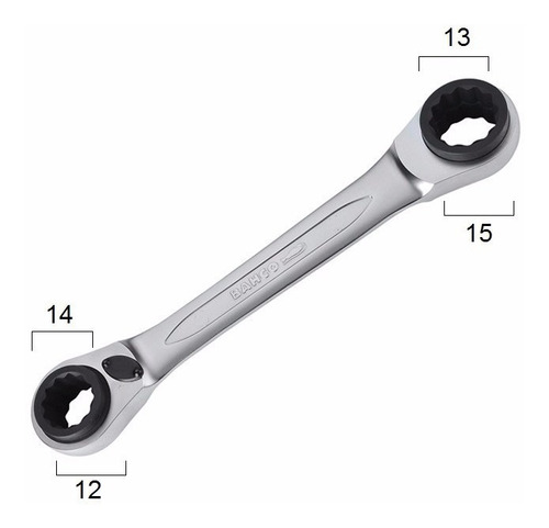 Llave Ratchet Bahco S4rm 4 Medidas 12-13-14-15mm Reversible