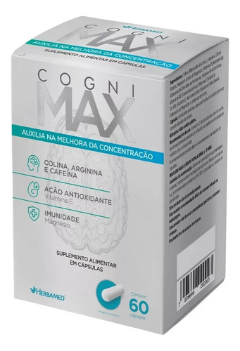 Cognimax 60 Caps 550mg Herbamed Cogmax Suplemento Vitamínico